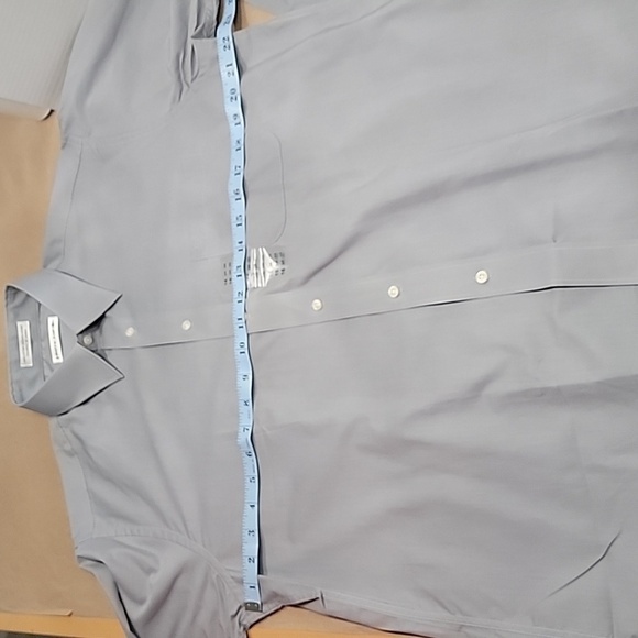 Pierre Cardin, Size 16 - 34/35 Gray Button Down Dress Shirt, NEW - Picture 6 of 11